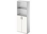 Schäfer Shop Genius Kombischrank TETRIS SOLID, 5 OH, Glas- und Flügeltüren, B 800 mm, abschließbar
