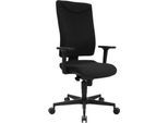 Schäfer Shop Pure Bürostuhl SSI Proline P1 ECO, mit Armlehnen, Synchronmechanik, Bandscheibensitz, Recycling-Kunststoff, schwarz