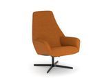 NowyStyl Drehsessel Barrique, mit Armlehnen, Rückenlehne neigungsverstellbar, B 540 x T 515 x H 410 mm, Polyesterbezug/Aluminium, ockergelb/schwarz