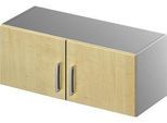 Schäfer Shop Genius Aufsatzschrank TETRIS SOLID, Stahlkorpus, 1 OH, B 1000 mm, Ahorn-Dekor/weißalu
