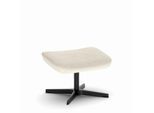 Nowy Styl Beinauflage Barrique, für Drehsessel Barrique, bis 110 kg, Polyesterbezug/Aluminium, cremebeige/schwarz