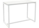meet by Paperflow Stehtisch Easy Desk, aus Metall, mit Bodenausgleichsschrauben, H 1100 mm, desinfektionsmittelbeständig, weiß/weiß