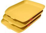 Leitz® Briefkorb Cosy, 3er Set, für A4-Dokumente, stapelbar, gelb