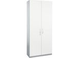 Schäfer Shop Genius Flügeltürenschrank TETRIS SOLID, Stahlkorpus, 6 OH, B 1000 mm, abschließbar, weiß/weißalu