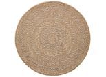NYVI Teppich Forest - Wetterfest, Pflegeleicht, für Innen und Außen Größe:Ø 160 cm;Farbe:Beige Braun Almendro