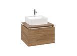 Villeroy und Boch Legato Waschtischunterschrank B73100RH 60x38x50cm, Waschtisch mittig, Kansas Oak