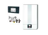 Wolf CGB-2-K-24 24kW Gasbrennwert Kombitherme Paket mit Bedienmodul BM2, Anschlusszubehör Aufputz, für Heizen und Warmwasser