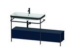 Duravit Happy D.2 Plus Möbelwaschtisch-Kombination HP4763O9898 160x49cm, mit Metallkonsole, 1 Hahnloch, nachtblau seidenmatt