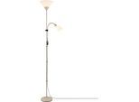 BRILLIANT Deckenfluter "Spari", beige (taupe), 2, Ø 25cm H: 180cm, 1 Stk., Leuchten, 180 cm Höhe, Ø 25 cm, E27 + E14, Aluminium/Kunststoff, Deckenfluter