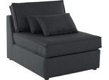 Sofa-Mittelelement OTTO HOME "Florid", grau (anthrazit), B:80cm H:75cm T:100cm, Baumwollmix (60% Baumwolle/40% Leinen);Struktur fein (100% Polyester);Samtoptik (100% Polyester);Samtvelours (100% Polyester);Struktur (100% Polyester);Struktur recycelt (100% recyceltes Polyester), Polsterelemente, als Teil eines Modulsofas,, fester Sitzkomfort, auch in Cord
