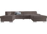 DOMO collection Wohnlandschaft "Star, zeitloses und elegantes Design, viel Platz, Breite 304cm, U-Form" fester Sitzkomfort, wahlweise mit Bettfunktion