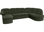 DOMO collection Wohnlandschaft "Pegnitz, zeitlos&modern, elegante Rückensteppung, Breite 292cm, U-Form" wahlweise mit Bettfunktion