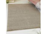 Hochflor-Teppich GOODPRODUCT "Yvaine, auch als Läufer erhältlich", beige (sand), B:80cm H:25mm L:150cm, Polyester, Teppiche, Hochflor-Teppich, Langflor, Shaggy, dichter weicher Hochflor, meliert, Wohnzimmer