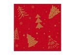 Papierserviette "Duni Shimmer Trees, 40 x 40 cm, 50 Stück"
