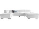 DOMO collection Wohnlandschaft "Star, zeitloses und elegantes Design, viel Platz, Breite 304cm, U-Form" fester Sitzkomfort, wahlweise mit Bettfunktion