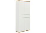 Xora Schuhschrank, Weiß, Eiche Artisan, Holzwerkstoff, 6 Fächer, 1 Schublade(n) Schubladen, 90x200x38 cm, erweiterbar, Typenauswahl, Beimöbel erhältlich, Garderobe, Schuhaufbewahrung, Schuhschränke