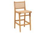 Livetastic Barhocker, Natur, Holz, Kunststoff, Teakholz, vollmassiv, 45x108x55 cm, Esszimmer, Barmöbel, Barhocker