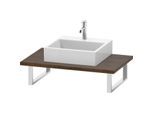 Duravit L-Cube Konsole LC106C02121 Stärke 3 cm, nussbaum dunkel, für Aufsatzbecken, variabel