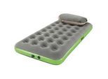 Bestway Luftbett 67619 , Grau, Grün , Kunststoff , 99x22x188 cm , integriertes Kissen, beflockte Schlafseite , Schlafzimmer, Betten, Gästebetten
