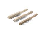 BGS Do it yourself Drahtbürsten-Satz Holzstiel 2-, 3-, 4-reihig 3 teilig (85815)