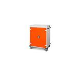 Laptopwagen mit Ladefunktion, 2-Punkt-Verriegelung, CH-Stecker, Feststellbremse, 16 Fächer, B 920 x T 500 x H 1060, orange