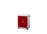 Laptopwagen mit Ladefunktion, 2-Punkt-Verriegelung, CH-Stecker, Feststellbremse, 16 Fächer, B 920 x T 500 x H 1060, weinrot