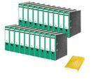 Schäfer Shop Select Ordner, grün, DIN A4, 80 mm, 20 Stück + GRATIS Kopierpapier