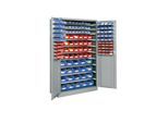 Magazinschrank Schäfer Shop Select, mit Ausstattung, B 1200 x T 500 x H 1935 mm, Stahl, weißaluminium RAL 9006