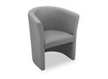 Nowy Styl Cocktailsessel CLUB, Kunstleder, voll gepolstert, Sitzhöhe 450 mm, grau