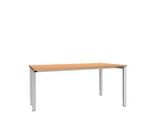 Schäfer Shop Genius Schreibtisch MODENA FLEX, 4-Fuß-Rechteckrohr, einseitig, B 1600 mm, Buche