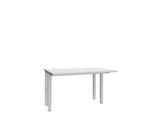 Schäfer Shop Genius Schreibtisch MODENA FLEX, 4-Fuß-Rechteckrohr, beiseitig, B 1200 mm, lichtgrau