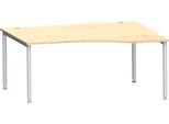 Schäfer Shop Genius Freiformschreibtisch MODENA FLEX, Ansatz rechts B 1800 mm, Ahorn