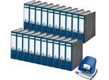 Sparset Leitz® Ordner 1080, 80 mm, 20 Stück + Gratis Leitz® Locher NeXXt Serie 5008, blau