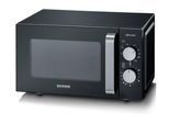 SEVERIN Mikrowelle, 800 W, Grillfunktion, 20 l, 9 Stufen, Garraumbeleuchtung, B 462 x T 395 x H 270 mm, Kabellänge 1000 mm, Schwarz/Edelstahl