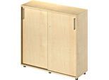 Schäfer Shop Genius Schiebetürenschrank TETRIS WOOD, 3 OH, B 1200 mm, Höhe inkl. Gleiter, Ahorn-Dekor