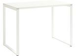 Besprechungsstehtisch Squart, bis 6 Personen, Rechteck, Bügelfuß, B 1800 x T 900 x H 1120 mm, weiß/weiß