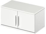Schäfer Shop Genius Aufsatz-Flügeltürenschrank TETRIS WOOD, 1 OH, B 800, weiß