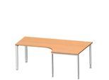 Schäfer Shop Genius Winkelschreibtisch MODENA FLEX 90°,Ansatz rechts, B 2000 mm, Buche
