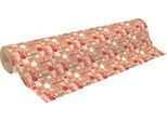 Geschenkpapier Clairefontaine Weihnachten, 1 Rolle mit L 50 m x B 700 mm, 1-seitig bedruckt, Kraftpapier, braun-rot