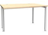 Schäfer Shop Genius Schreibtisch MODENA FLEX, Breite 1200 mm, einseitig verkürzt, Ahorn