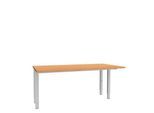 Schäfer Shop Genius Schreibtisch MODENA FLEX, 4-Fuß-Rechteckrohr, beidseitig, B 1600 mm, Buche