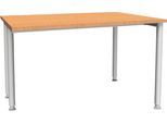 Schäfer Shop Genius Schreibtisch MODENA FLEX, Breite 1200 mm, einseitig verkürzt, Buche