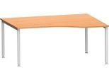 Schäfer Shop Genius Freiformschreibtisch MODENA FLEX, Ansatz rechts B 1800 mm, Buche