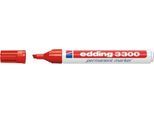 EDDING Permanent Marker 3300, mit Keilspitze, 10 Stück, rot