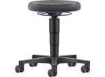 Allround Hocker Bimos, höhenverstellbar, Doppelrollen, Supertec, Farbring blau