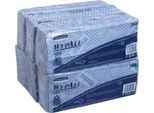 Wischtücher WypAll® X50, B 245 x L 416 mm, Interfold, lebensmittelgeeignet, 6 x 50 Stück, blau