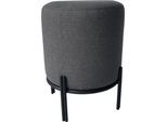 meet by Paperflow Hocker Nest, mit Schutzkappen, Polyester & Stahl, anthrazit