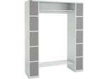Schäfer Shop Select Schließfachgarderobe, mit Hutablage & Kleiderstange, B 1565 x T 500 x H 1950 mm, lichtgrau/platingrau