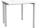 Schäfer Shop Genius Schreibtisch MODENA FLEX, Breite 800 mm, einseitig verkürzt, weiß
