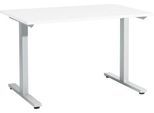 Schäfer Shop Select Schreibtisch Start Off, T-Fuß, Rechteck, Stahl/Holz, B 1200 x T 800 x H 735 mm, weiß